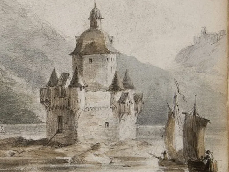 1822-Felix Octavius Carr Darley - Castello del Palatinato, sul Reno, 1866 - Collezione del Brandywine River Museum
